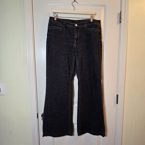 White House Black Market Charcoal Wide Leg Jeans